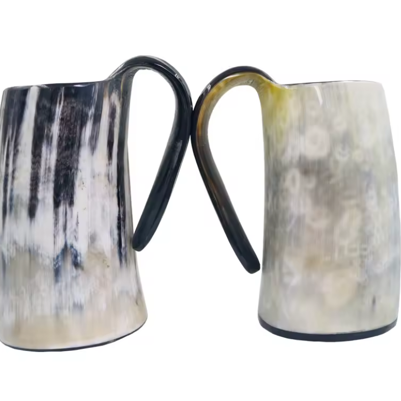 Natural Ox Horn Viking Mug