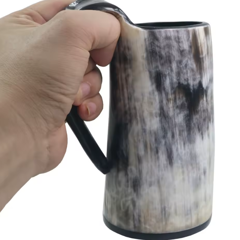 Natural Ox Horn Viking Mug