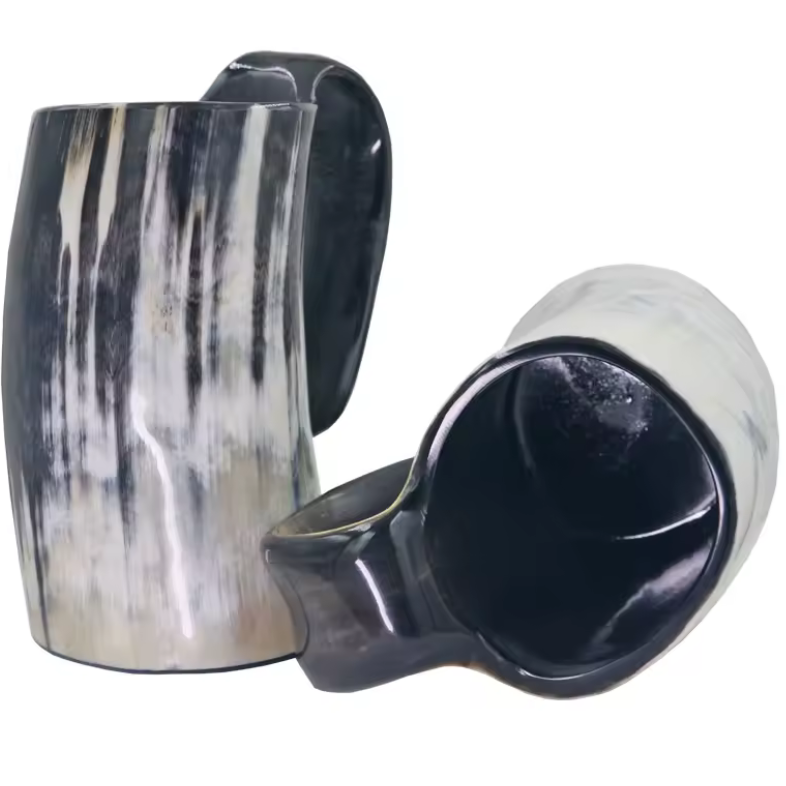 Natural Ox Horn Viking Mug