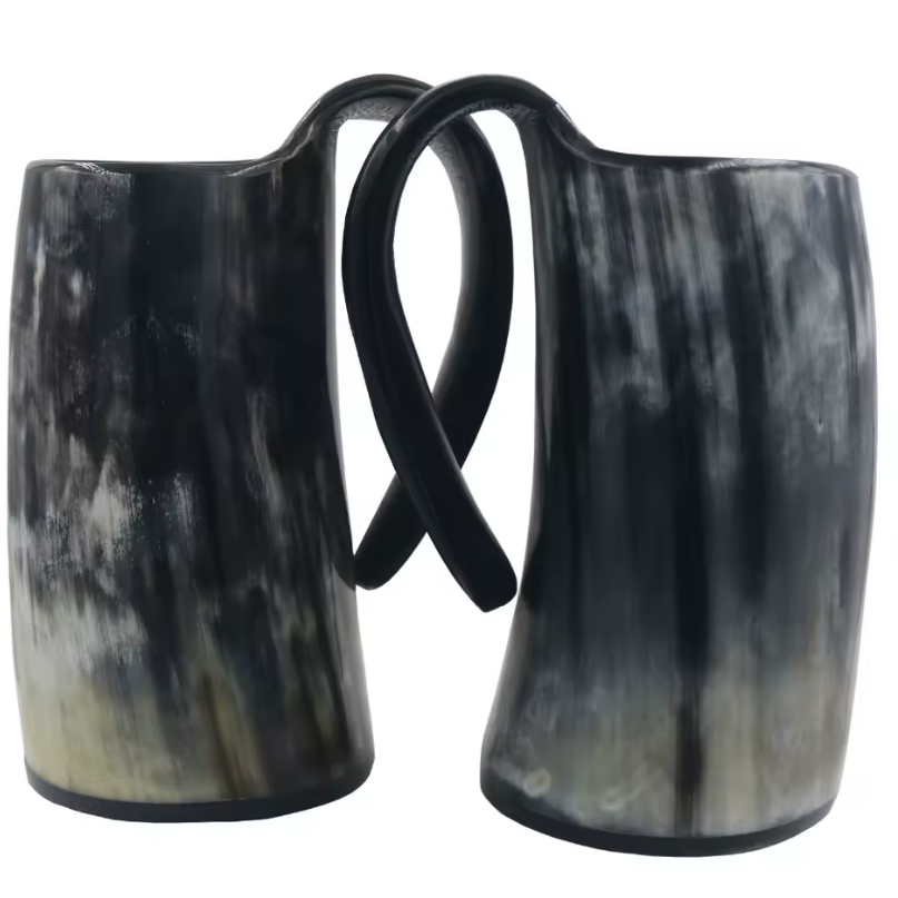 Natural Ox Horn Viking Mug