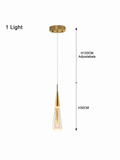 Midas Crystal Teardrop Pendant lighting