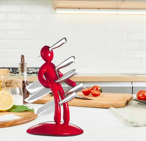 Crime scene knife block fun rad unique wild decor At kitchen table