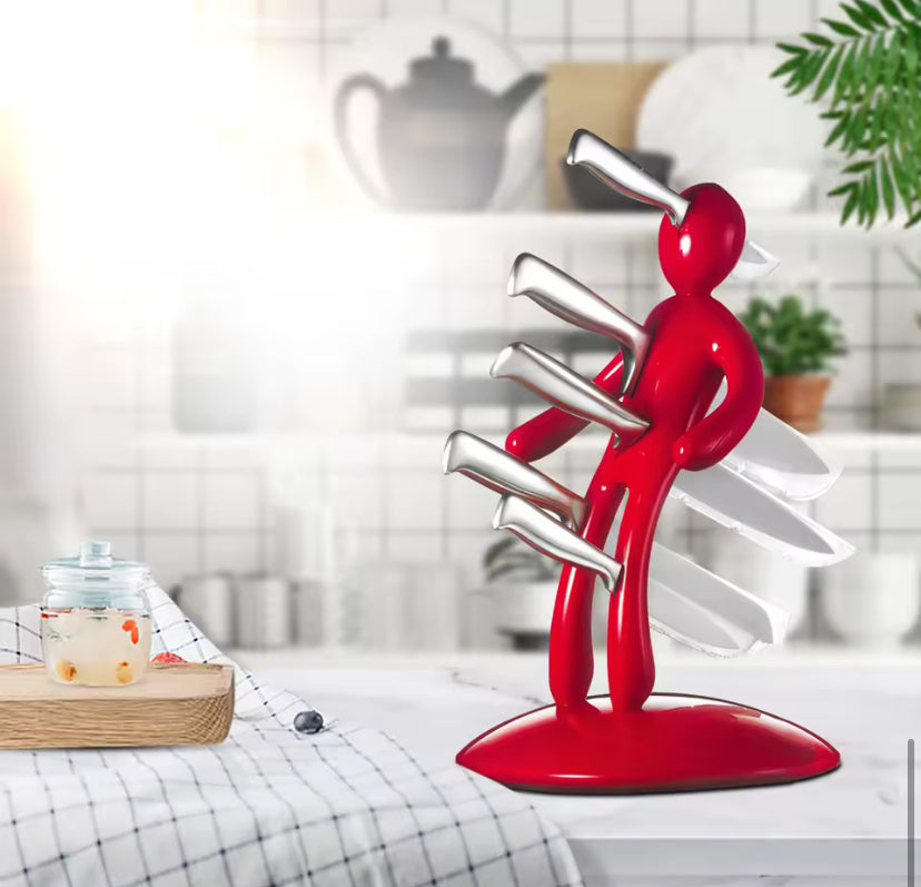 Crime scene knife block fun rad unique wild decor Gothic style home decor for kitchen Funny gift