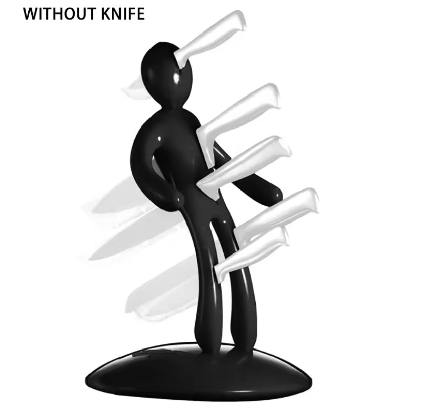 Crime scene knife block fun rad unique wild decor Gothic style home decor for kitchen In black