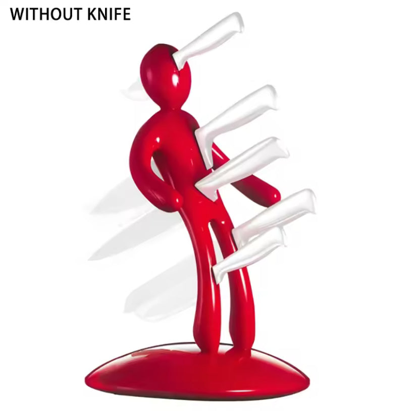 Crime scene knife block fun rad unique wild decor Gothic style home decor for kitchen In red