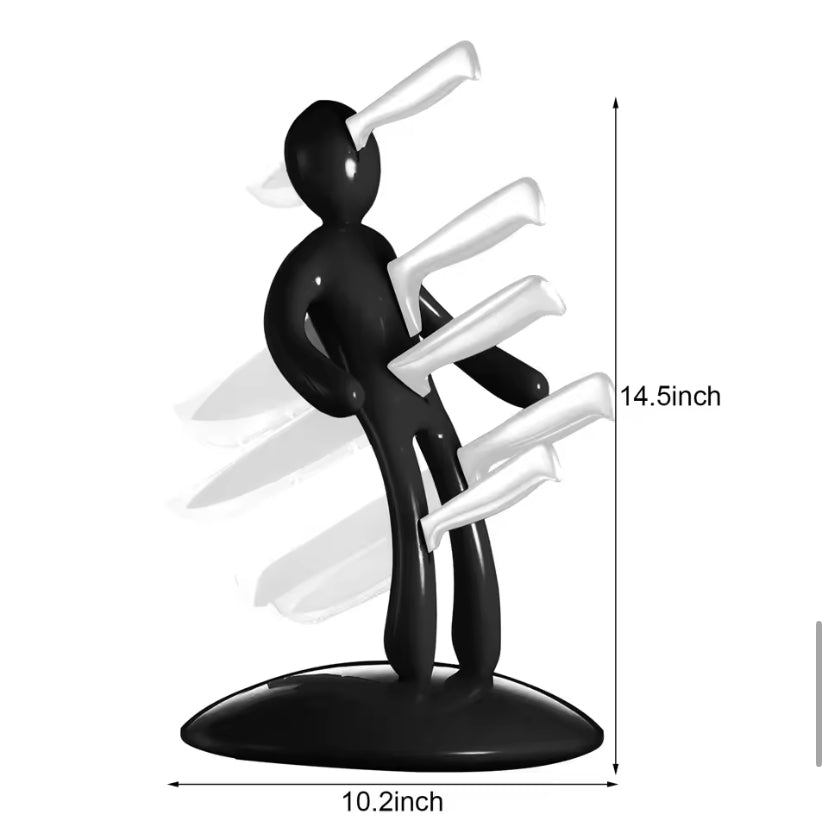 Crime scene knife block fun rad unique wild decor Gothic style home decor for kitchen Measurements