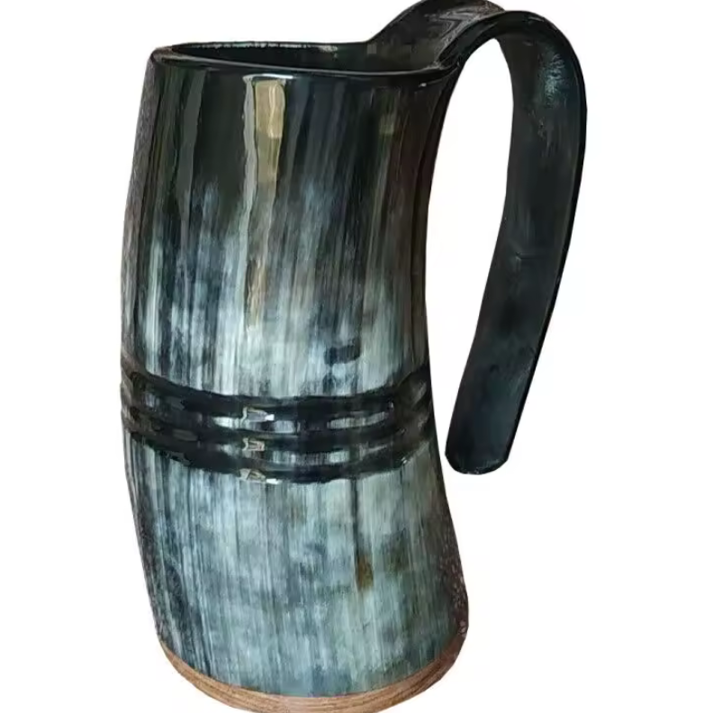 Natural Ox Horn Viking Mug