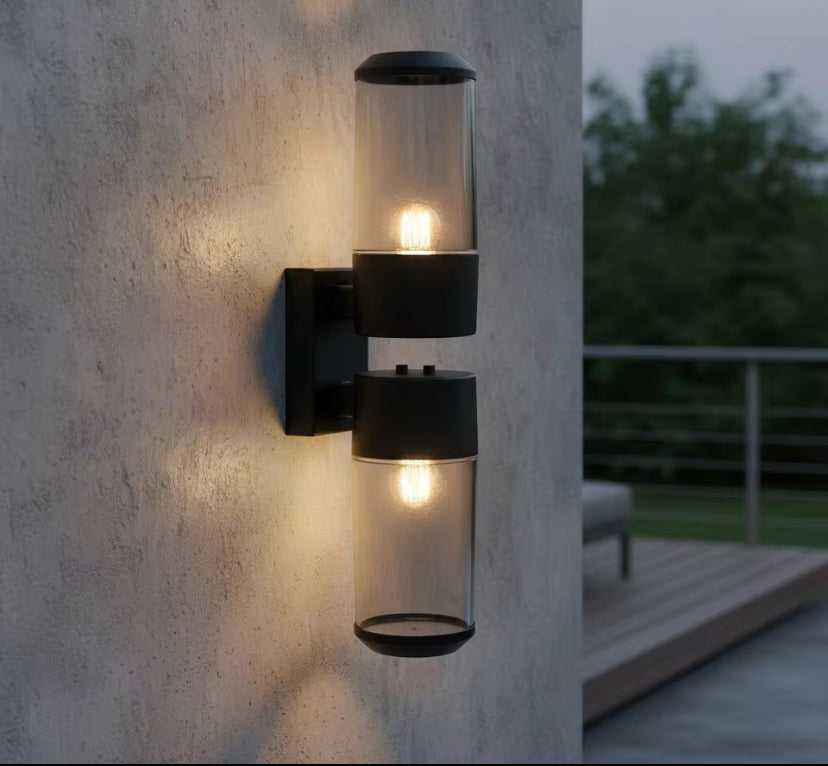 Lumièra Halo Glass Cylinder Wall Sconce