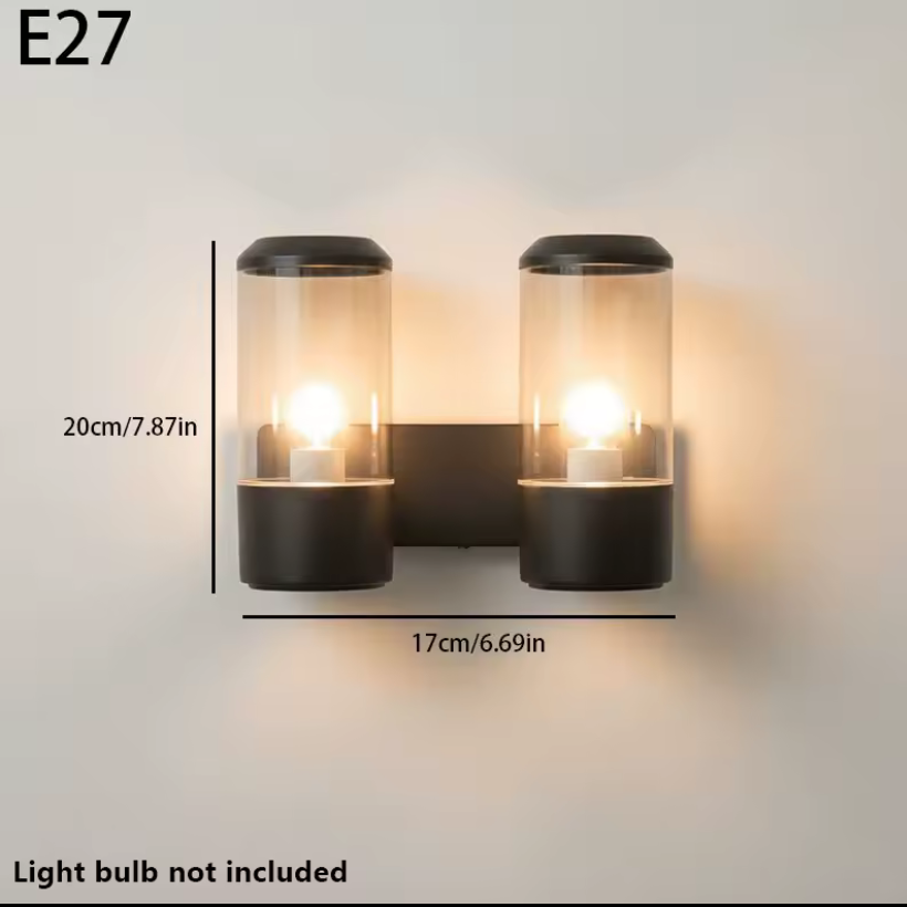 Lumièra Halo Glass Cylinder Wall Sconce modern wall light fixture dimensions