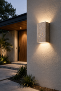 Luxury home entrance outdoor lighting travertine wall sconce