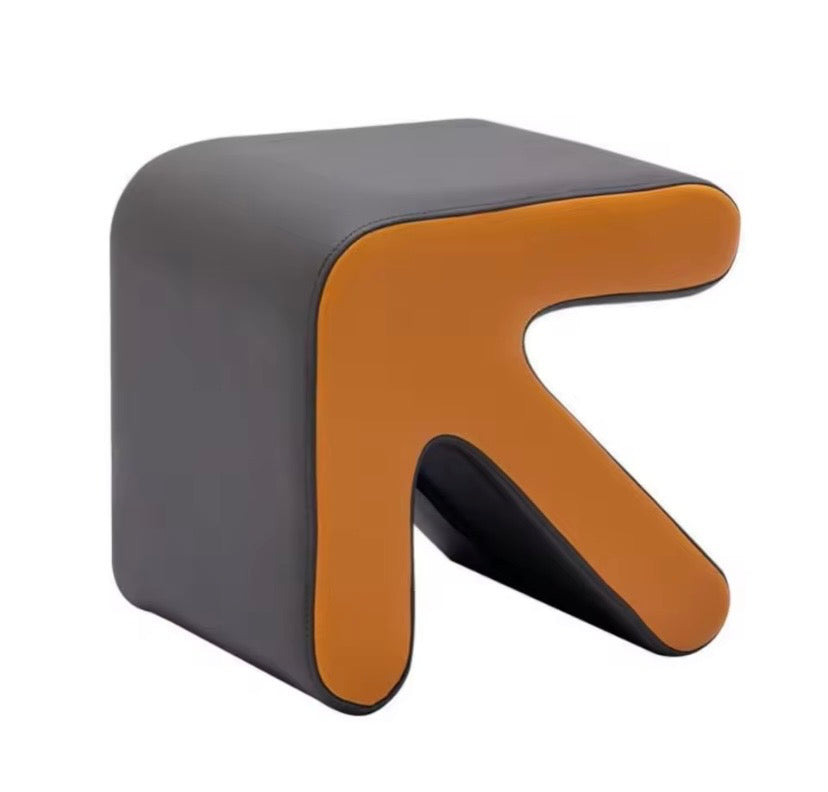 Modern Napa stool brown and grey arrow design door stool ottoman