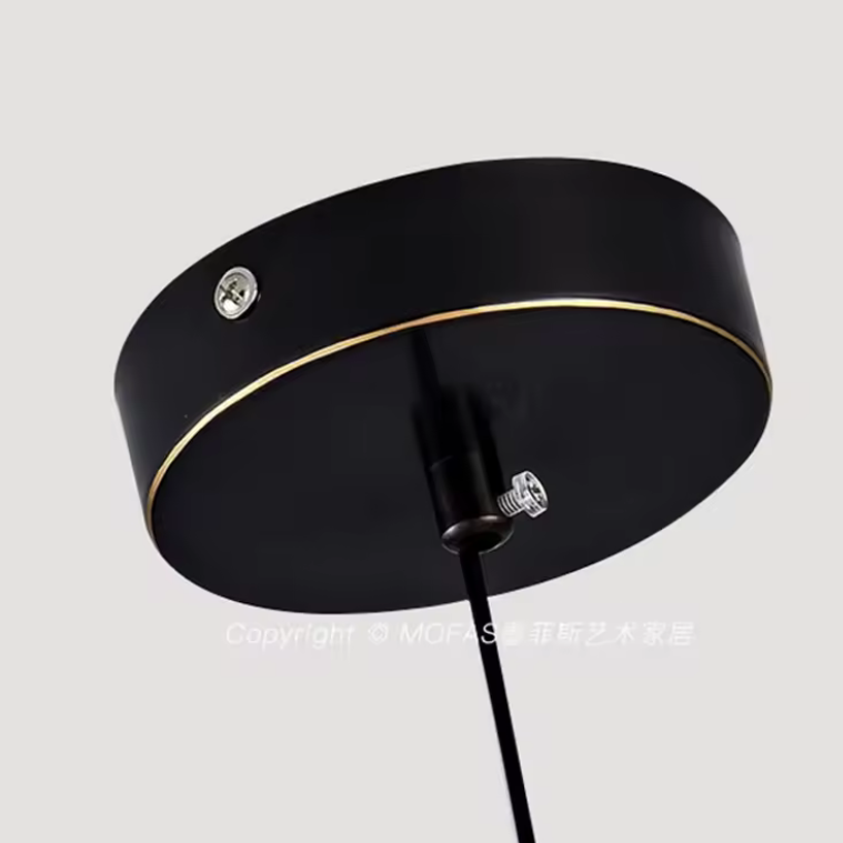 Modern black pendant light base