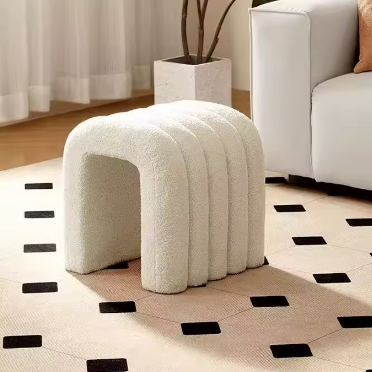 One White Ula Luxury Modern stool online Livingroom floor