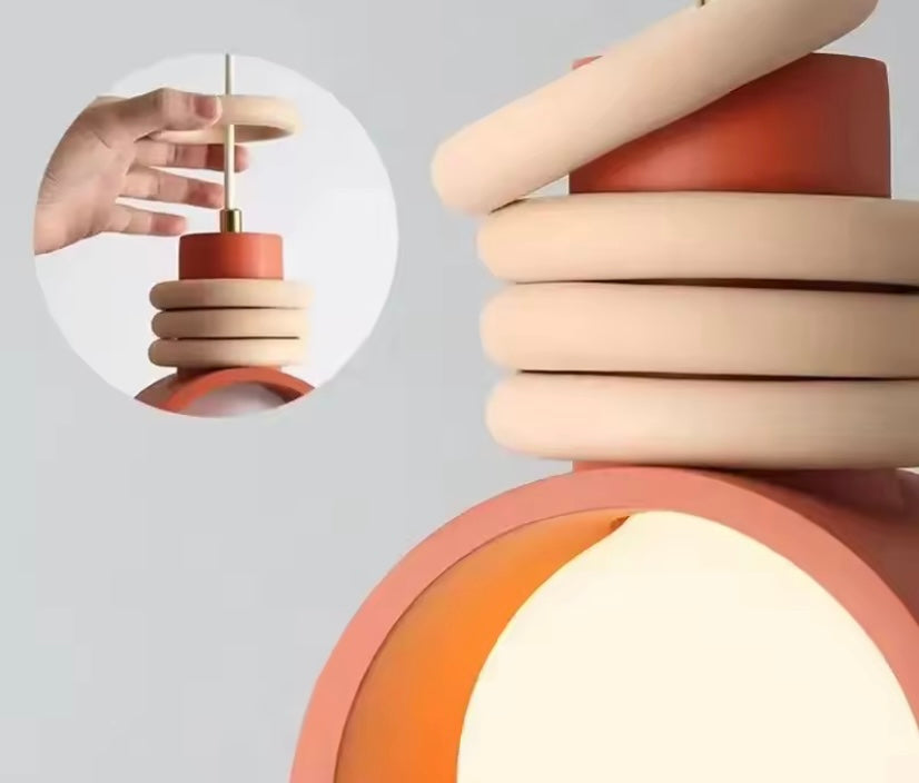 The Sol Arc pendant Home lamp and lighting in clay ember