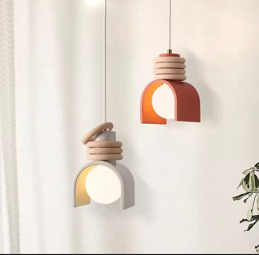 Two modern pendant lights in geometric stylish designs by Just PEACHY home store