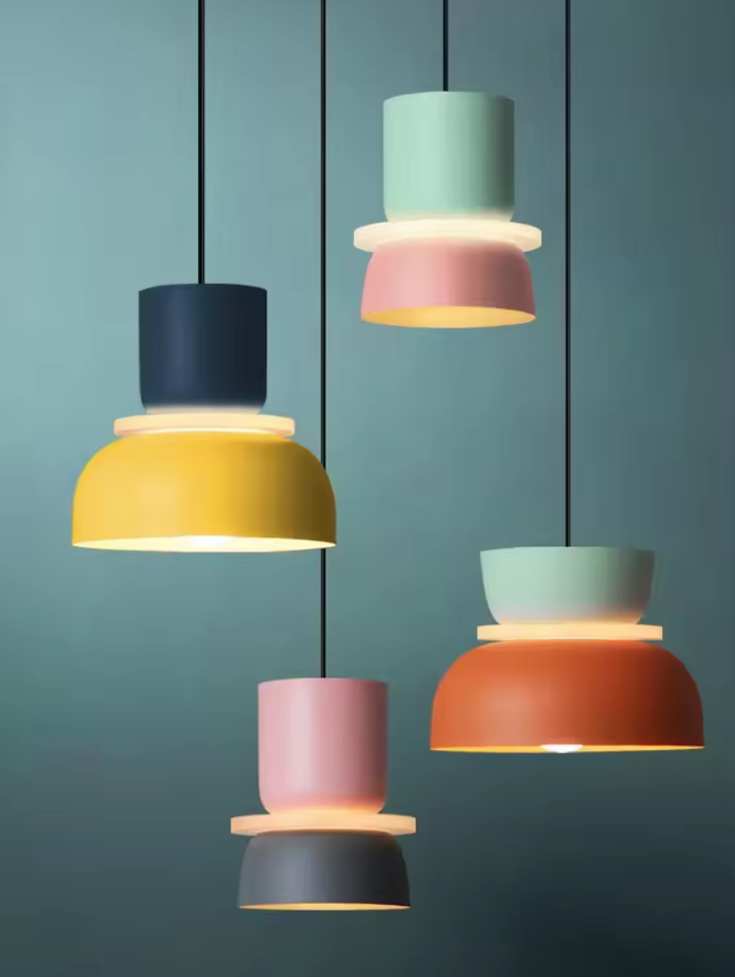 Vibrant modern upbeat happy pendant lighting for unique spaces