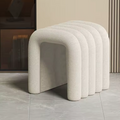 White Ula Luxury Modern stool on marble floor